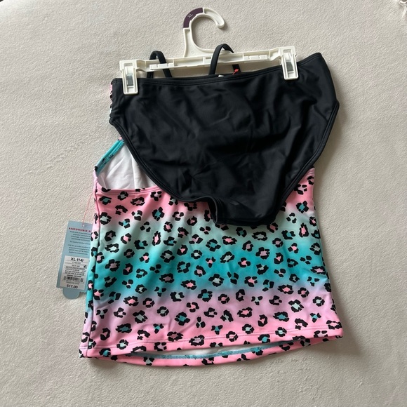 Cat & Jack Swim Magical Animal Ombre Bow Back Tankini Set Girls XL - Picture 5 of 12
